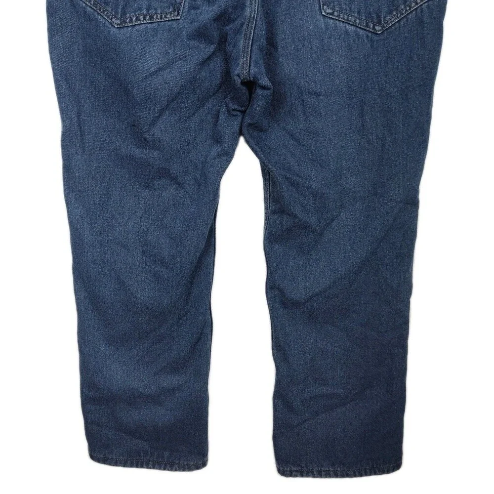 Key‎ Straight Leg Flannel Lined Men's Jeans, 38 x 30, Medium Wash Blue